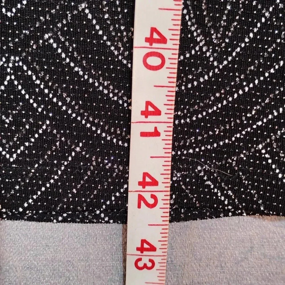 Black Collection NWOTBlack & Silver Metallic Glitter Stretch Knit Dress in Large - Picture 10 of 10